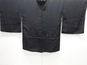 大正ロマン　草花模様織り出し一つ紋絵羽織